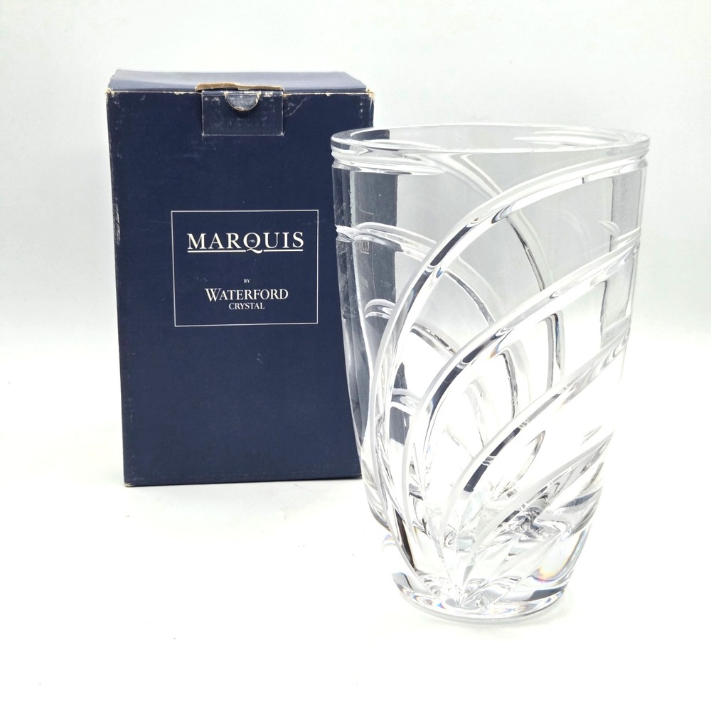 Vintage Marquis by Waterford Heavy Crystal "Artesia" Vase 1993 With BOX